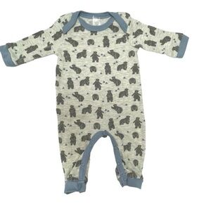 Baby Kiss Jumper Onesie Bears Gray & Blue Infant/Baby Size 0-3 Months